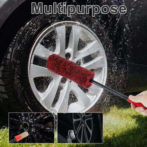 Pcs Car Wheel Brush With Handle Non Scratching Car Wheel Rim Tire