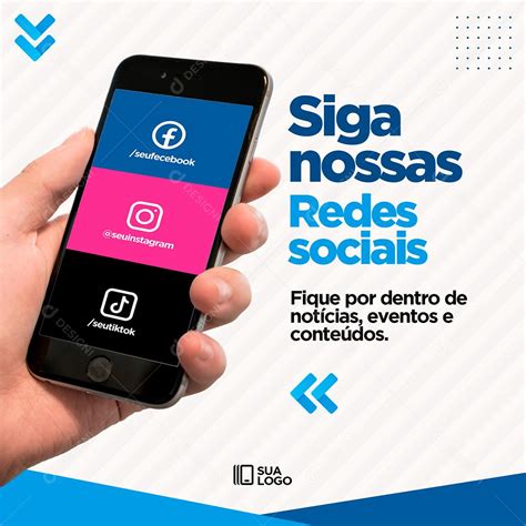 Siga Nossas Redes Sociais Fique Por Dentro Social Media Psd Edit Vel