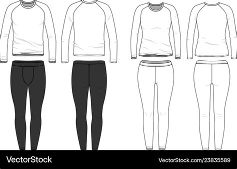 Blank Clothing Templates Royalty Free Vector Image