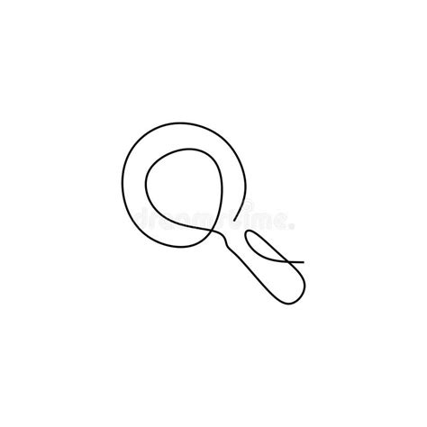 Continuous Line Of Magnifying Glass Icon Magnifying Glass Logo In Single Line Style Isolated On