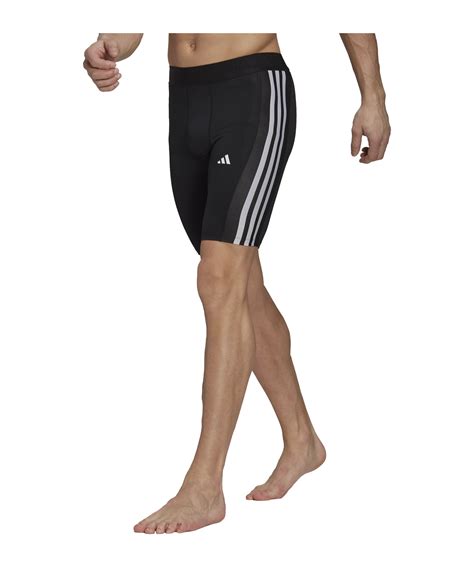 Adidas Techfit 3 Stripes Training Short Tights Black Lifestyle