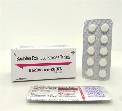 Baclofen Extended Release Tablets Packaging Size 10x10 At Rs 100box