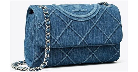 Tory Burch Small Fleming Soft Convertible Shoulder Bag In Blue Lyst