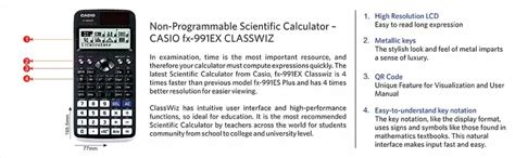 Buy Casio Scientific Calculator FX-991EX For Engineering Students ...