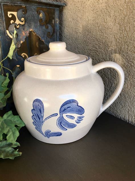 Pfaltzgraff Yorktowne Bean Pot Vintage Stoneware Bean Pot Etsy