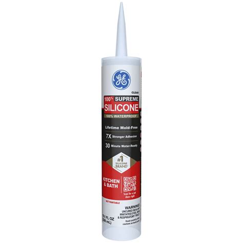 ge silicone kitchen bath sealant  fl oz cartridge clear