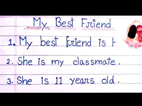 My Best Friend Essay In English Lines On My Best Friend