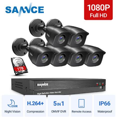 Sannce Syst Me De Cam Ra De S Curit P Hd Cctv Dvr Avec Ch Mp