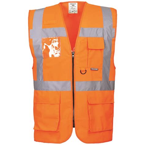 Portwest S476 Orange Executive Hi Vis Vest Safetec Direct