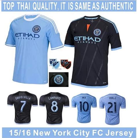 Soccer Jerseys New York City FC Jersey 2016 PIRLO NYCFC Jersey 15 16 ...