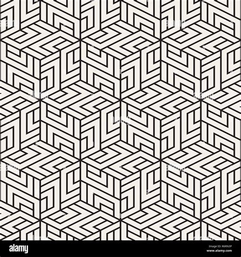 Vector Seamless Lattice Pattern Modern Stylish Texture With Monochrome Trellis Repeating