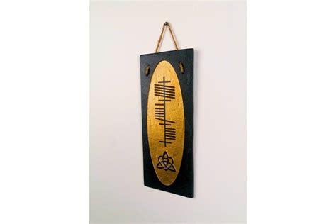 Ogham Irish Plaque Wall Hanging Éire Ireland Celtic Gaelic Druids Home