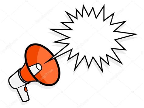 Cartoon Megaphone With Spiky Speech Bubble Stock Vector A N 107899422