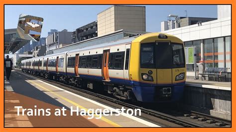 London Overground Trains At Haggerston Youtube