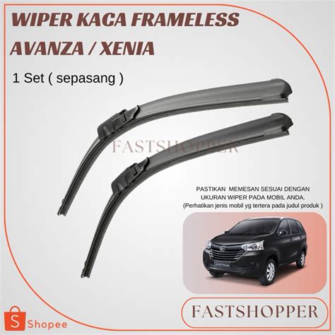 Jual Wiper Mobil Frameless Pisang Set Avanza Xenia Lama Old Generasi