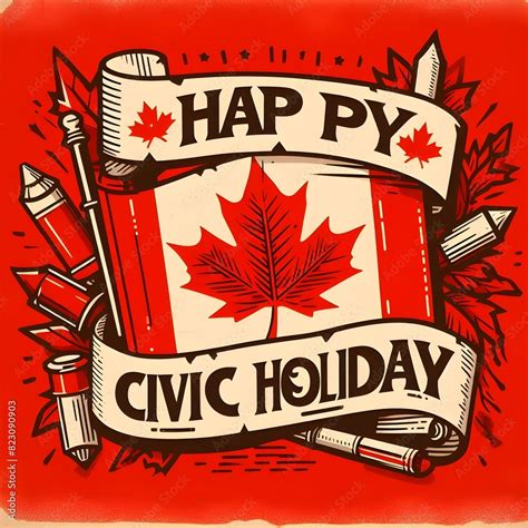 Happy Civic Holiday Illustration Design Canada Civic Holiday