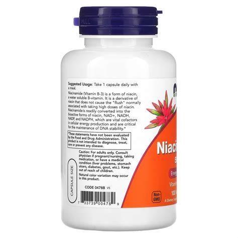 Niacinamida Vitamina B Niacin Mg C Psulas Vegetales De