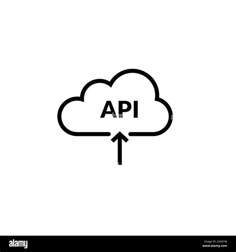 Api Cloud Integration Icon Data Process Flat Vector Web Api Cloud