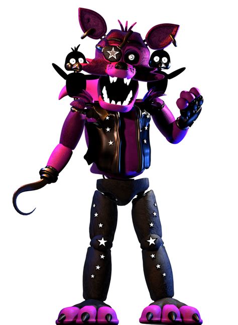 C4d Fnaf 1 Star Shadow Foxy By Zailynth On Deviantart