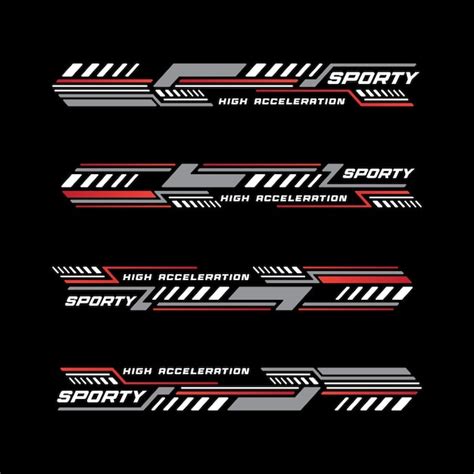 Premium Vector Car Stickers Stripe Abstract Shape Vinyl Decal