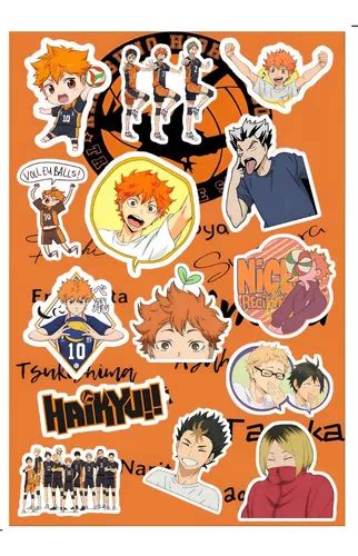 Plantilla De Stickers Nueva Haikyuu Karasuno Anime Mercadolibre