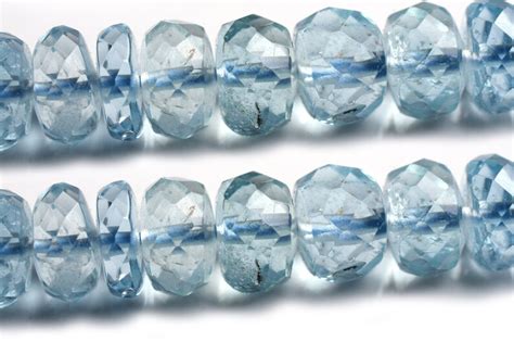 Natural Aquamarine Faceted Beads 4 5 MM 16 Inches Strand Etsy