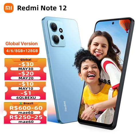 Wersja Globalna Xiaomi Redmi Note 12 Snapdragon685 4GB 6GB 8GB 128GB