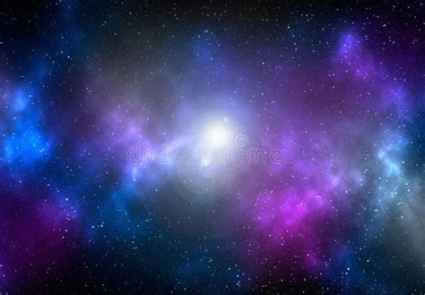 Space Background With Stardust And Shining Stars Realistic Cosmos And Color Nebula Colorful