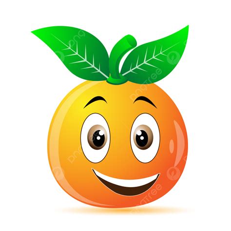 Smile Happy Face Vector Design Images Cute Orange Fruit Cartoon