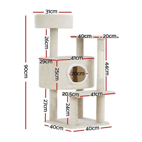 HICKORY 90cm Cat Scratching Post Tower -The Cat Tree Co.