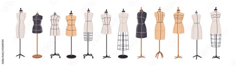 Tailors Mannequins Set Sewing Dummies Women Torso Body For Fashion