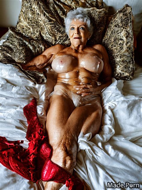 Hot Granny Porn White Hair Amazed Bedroom Bed High Heels Bodybuilder