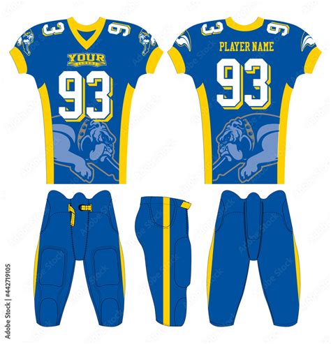 American Football jersey design with an elegant edgy and wild look ...