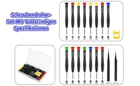 Ainiv Uhrmacher Schraubendreher Brillen Schraubendreher 18PCS