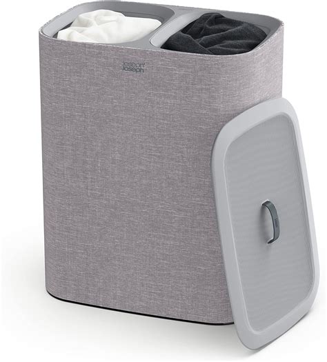 Joseph Joseph Tota 90 Litre Laundry Separation Basket With Lid 2 Removable Washing Bags With