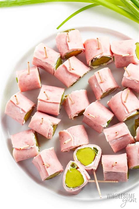 Ham Roll Ups Easy Minute Pickle Roll Ups Wholesome Yum