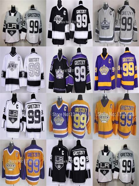 2020 2016 Los Angeles Kings 99 Wayne Gretzky Jersey Black White Yellow Purple Camo La Kings