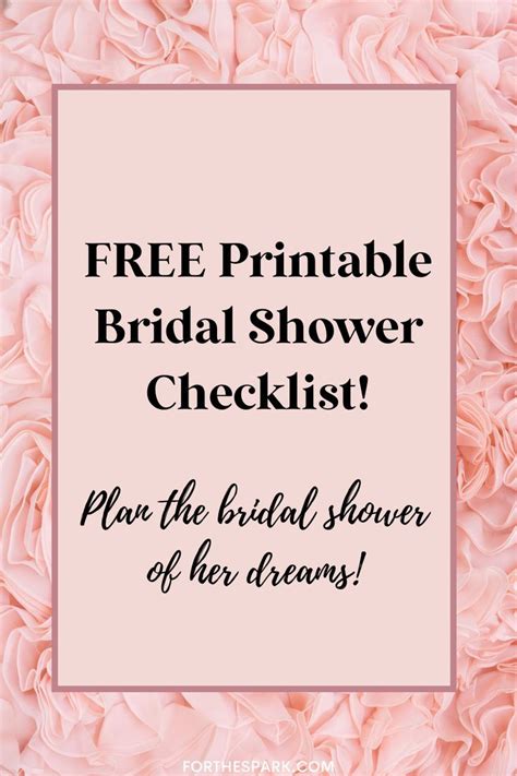 Ultimate Printable Bridal Shower Checklist Bridal Shower Checklist