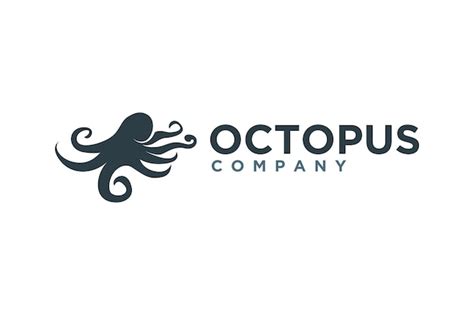 Premium Vector Modern Octopus Cuttlefish Squid Tentacles Logo With