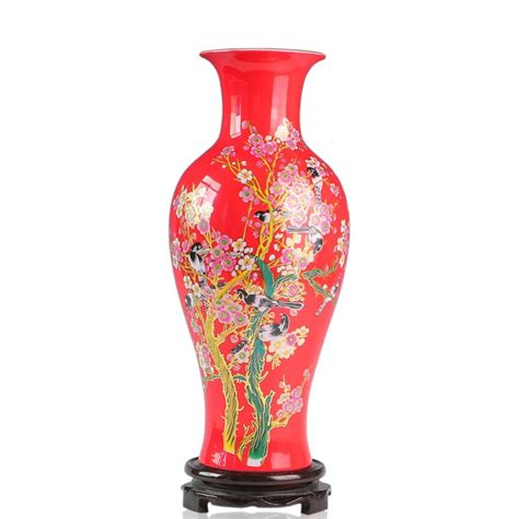 A coisa real china vaso vermelho garrafa de cerâmica cerâmica