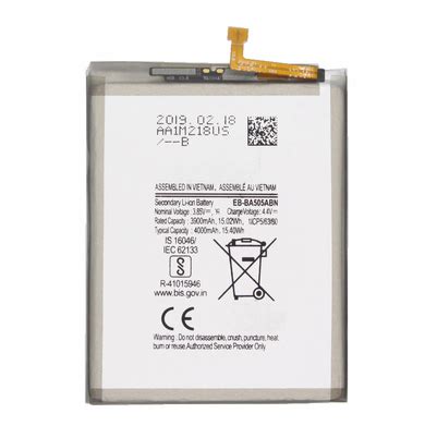 Buy Original Battery For Samsung Galaxy A50 A505F EB BA505ABU From