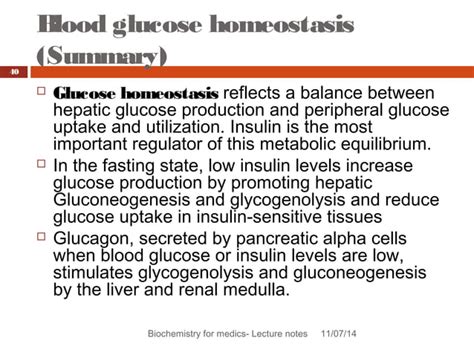 Blood glucose homeostasis revised | PPT