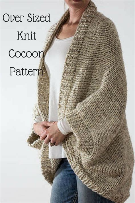 Over Sized Cocoon Knitting Pattern Knittingpattern Knitting Knit