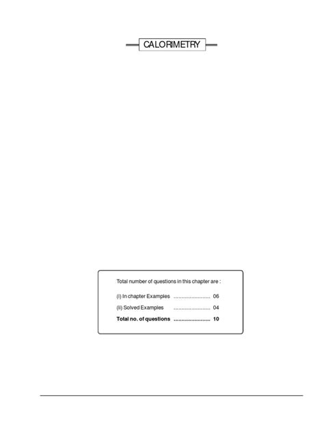 Calorimetry (Theory) Module-3 | PDF