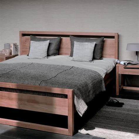 Light Bed Frame Modern Teak Bedroom Furniture | Petaling Jaya