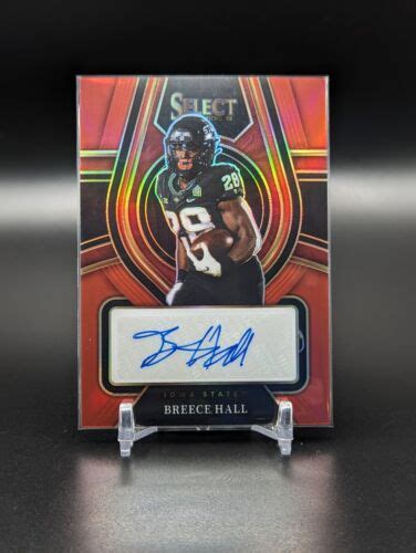 Breece Hall Select Draft Picks Red Prizm Rookie Auto Ny Jets Rc Ebay