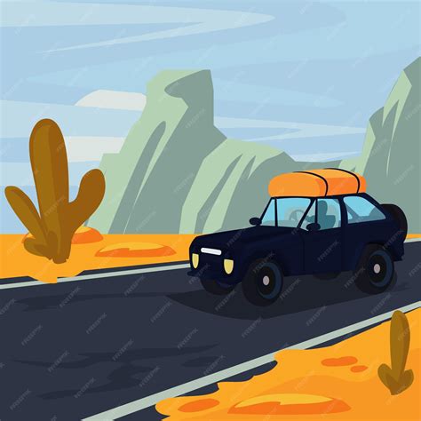 Premium Vector | Road trip poster