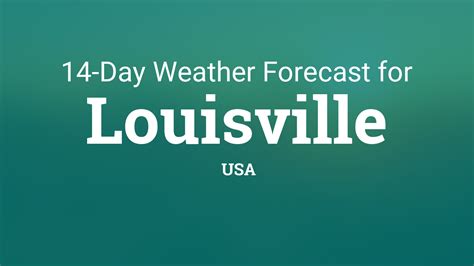 Louisville, USA 14 day weather forecast