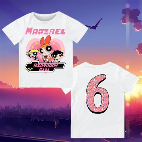 Custom Girls Powerpuff Girls Birthday Shirt, Custom Family Birthday ...