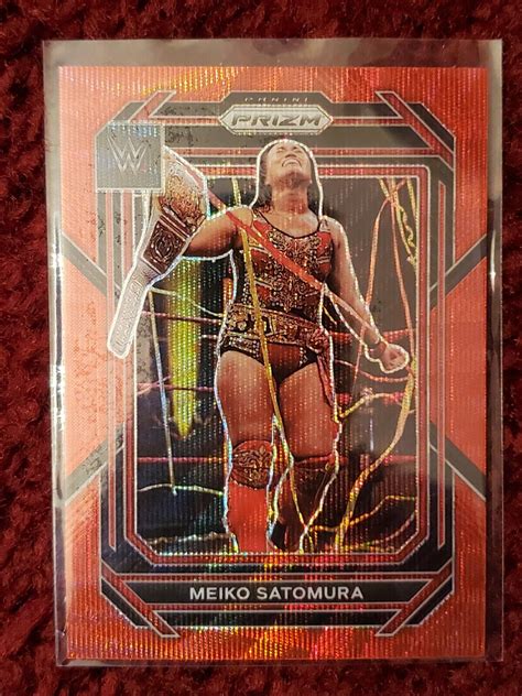 2023 Panini Prizm WWE Meiko Satomura 124 Red Wave Prizm EBay